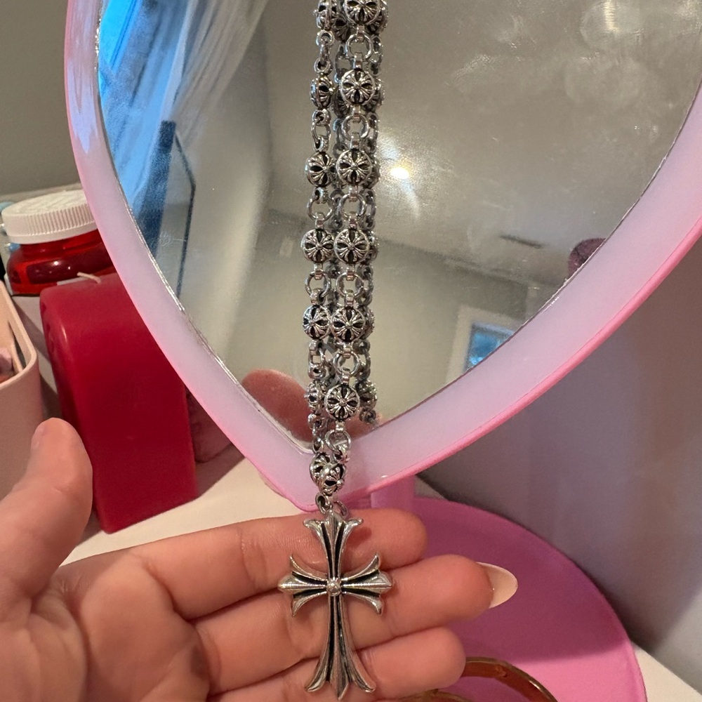 Silver Cross Pendant Necklace